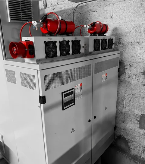 Système de détection et extinction incendie Reflexofeu installé dans une armoire électrique industrielle 3